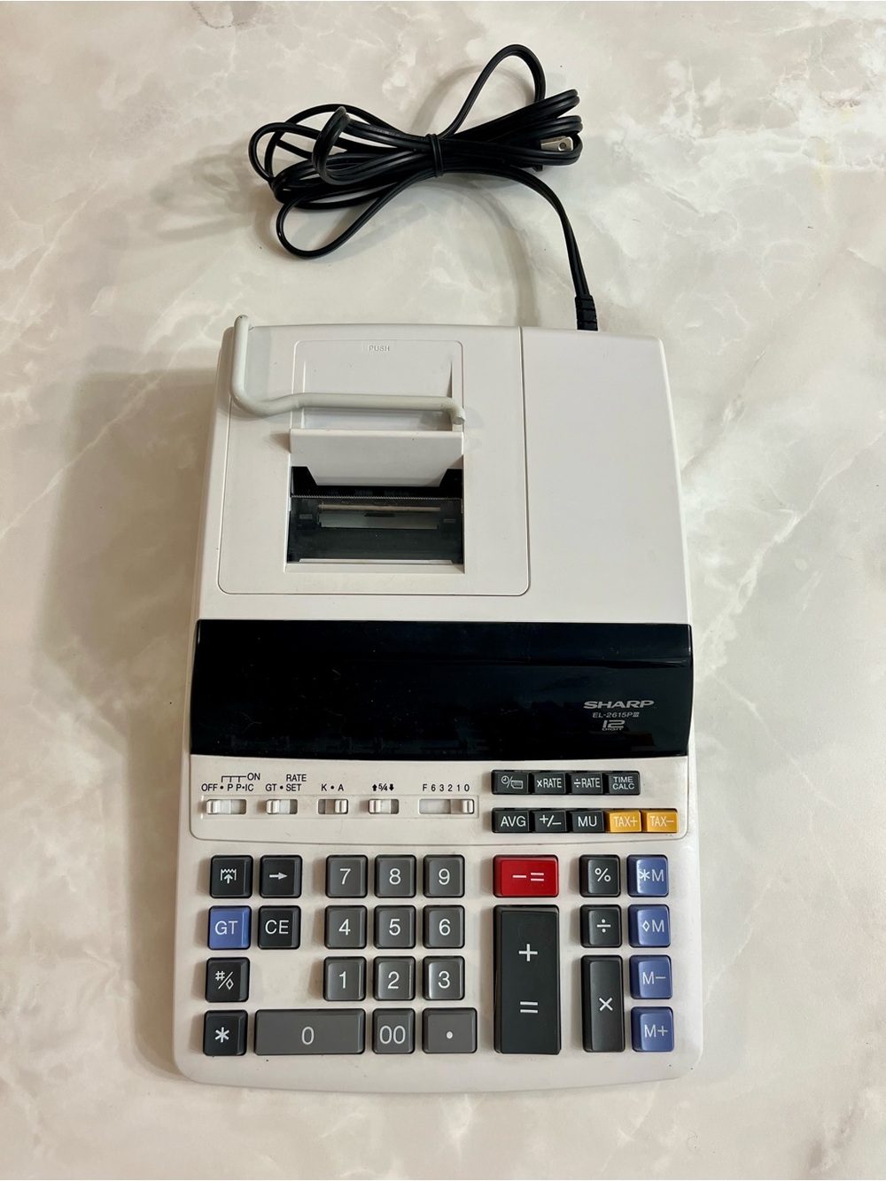 Sharp EL-2615PIII 12-Digit Printing Electric Electronic Calculator